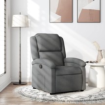 Recliner Chair Dark Grey Fabric (100% polyester), metal, plywood - $6,388.07 MXN