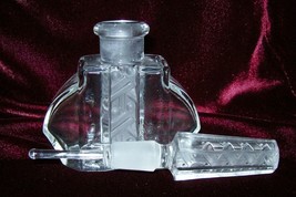 AMAZING Perfume Bottle~DAUBER Intact~Frosted+Clear Glass~Signature~Perfect - £90.85 GBP