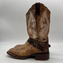 Dan Post Vada Womens Brown Leather Buckle Pull On Western Boots Size 6 M - £118.67 GBP