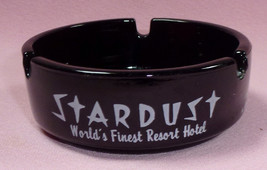 Black Amethyst Glass Stardust Hotel Casino Recrion Resort Las Vegas Ashtray - $7.99