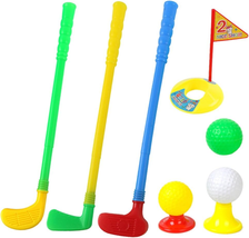 ORZIZRO Plastic Golf Clubs, Educational Golf Toys Sets for Toddlers Kids, Sturdy - £16.63 GBP