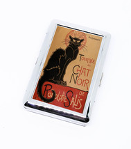 14 CIGARETTES CASE box Black cat chat noir french poster card ID holder Pocket - £13.47 GBP