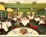 Vtg Linen Postcard - Santa Maria Inn - Santa Maria, CA - Inn Dining Room... - $3.91