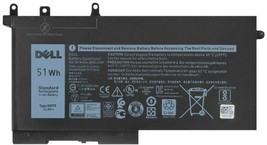 OEM Dell 93FTF 51Wh 3-Cell Laptop Battery For Latitude 5280 5480 5290 5580 - $62.99