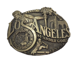 Vintage Belt Buckle Los Angeles 84 Summer Olympic Games 1st Edition ADM ... - £23.21 GBP