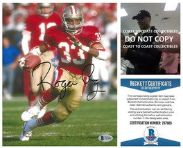 Roger Craig signed San Francisco 49ers football 8x10 photo Beckett COA proof, - £85.65 GBP