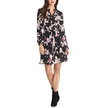 MSRP $109 Rachel Roy Womens Ally Floral Belted Shirtdress Black Size XS - £15.74 GBP