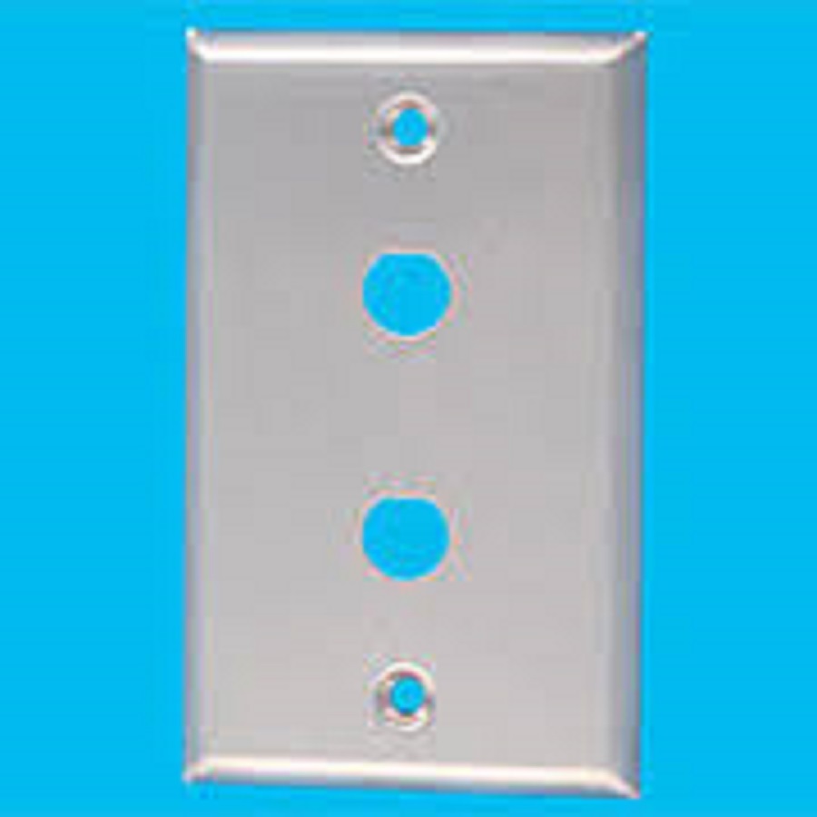 Aim 27-9089P dual single gang stainless steel wallplate.27-9089P  accomm... - $1.79