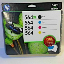 564 black &amp; COLOR ink jet HP PhotoSmart 7515 7510 6515 6512 all in one p... - £39.62 GBP
