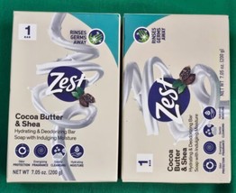 Zest Women Hydrating Deodorant Bar Soap Cocoa Butter and Shea 7.05 oz Lot Of 2 - $9.75