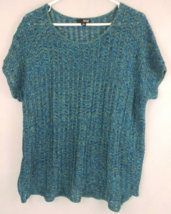 Ana A New Approach Women’s Open Knit Short Sleeve Sweater Size XL Made In USA - £9.90 GBP