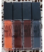 Four (4) Maybelline Vivid Matte Liquid Color ~ Stone/2-Coffee/Orange ~ .... - $284.83 MXN