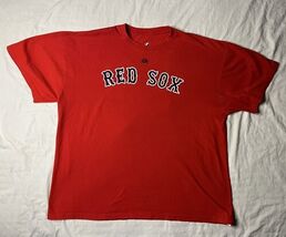 Majestic Boston Red Sox Dustin Pedro is T Shirt Men’s 2XL Red Short Slee... - $15.00