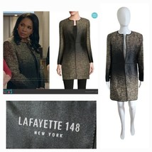 Lafayette 148 New York Erin Equinox Jacquard Ombre Jacket Overcoat Size 8 - $351.45