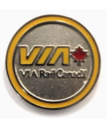 VIA Rail Canada Canadian Railway Logo Maple Leaf Pin  Train Transportation - €12,96 EUR