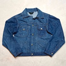 Vintage Ely Cattleman Made in USA Western Denim Trucker Jacket - Size 18 (Small) - £31.25 GBP