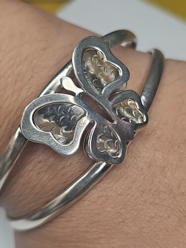 Silver 925 Cuff Butterfly Bracelet Item image 10
