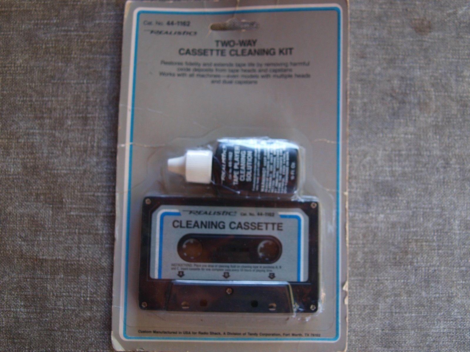Vintage  Audio Two Way Cassette Tape Cleaning Kit Radio Shack 44-1162 NOS  - $14.84