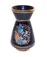Dakas Keramik Rhodos Hand Made in Greece Peacock Floral Bud Vase 24K Gol... - £15.92 GBP