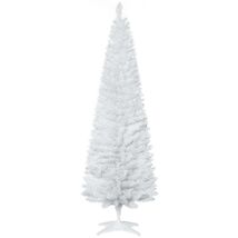 HOMCOM 6ft White Slim Pencil Artificial Christmas Tree with Stand - $74.99