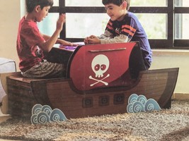 Popin Pirate Table Durable Reinforced Cardboard With Protective Coating ... - £26.99 GBP