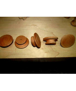 50 BRAND NEW UNFINISHED CHERRY 1 3/4&quot; ROUND WOOD CABINET KNOBS / PULLS KW - $710.42 MXN