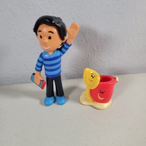 Blues Clues Lot Shovel And Pail Toy Figure 2019 1.75&quot; Red and Yellow and Josh - £7.81 GBP