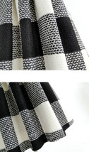 BLACK PLAID Midi Skirt Winter Women Plus Size Long Plaid Skirt Outfit image 6