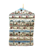 Vintage Handmade Hanging Fabric 9 Pocket Sewing Craft Organizer 16.5x24&quot; - £23.22 GBP