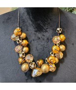 Womens Fashion Gold Tone Pearl Beaded Necklace Jewelry with Lobster Clasp - $27.72