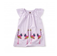 Tea Collection Baby Dress Ostriches 3M - 6M Infant Girl Light Purple Spring New - £24.12 GBP