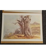 AUTUMN WATCH 1974 Signed Print by Ben Hampton Vintage Rustic Cabin Lands... - $59.35