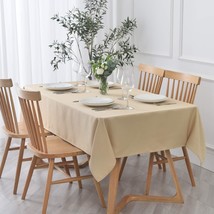 Textured Rectangle Tablecloth Water Resistant Wrinkle Free Spill Proof Soft Jacq - £28.04 GBP