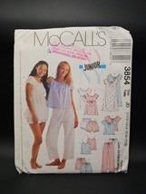 McCalls Junior Sleepwear Pattern 3854 Size JD 11-18 Vintage 2002 - $15.83