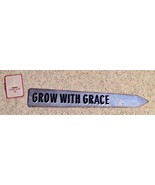 Red Shed Grow With Grace Metal Wall Sign Plaque New Pointing Arrow Shape - £7.04 GBP