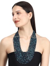 Multilayer Multicolor Fashion Glass Women Necklace Mala - £19.55 GBP
