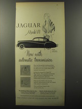 1953 Jaguar Mark VII Car Advertisement - Now with automatic transmission - £14.54 GBP