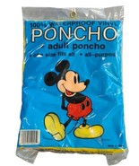Vintage Disney World Mickey Mouse Rain Poncho Adult One Size Waterproof - £6.72 GBP