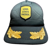 Iowa State Patrol Mesh Trucker Snapback Cap Black Gold Embroidery - $11.55