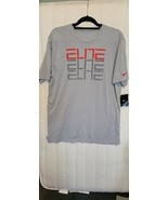 NWT Men&#39;s Nike Elite Dri-Fit Gray Running Track T-Shirt Brand 658458-012... - $39.59