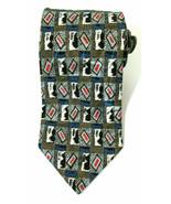 BRIONI Roma 100% Silk Tie Bold Abstract Black Blue Red A050308 Italy XL 61&quot; - £39.88 GBP