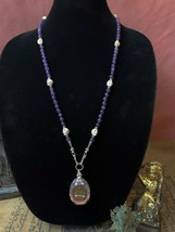 LiDiex LP Phrom Rian Songnam Tĥxng raḳhạng Coin Amulet with Skull Amethyst Mala - $50,240.90