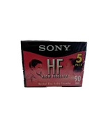 SONY HF 90 Minute Blank Audio Cassette Tapes 5 Pack High Fidelity New Sealed - £10.46 GBP