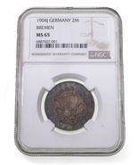 1904 German States Bremen 2 Mark Graded by NGC as MS-65 - €299,68 EUR