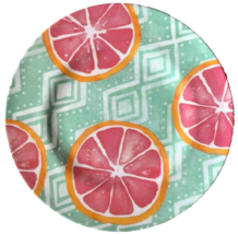 Grapefruit Melamine Dessert App Fruit Plates 8.5&quot; set of 4 Summer Beach ... - $39.08