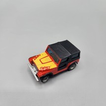 Aurora AFX Jeep CJ7 HO Slot Car Red w Black Roof Vtg - $43.53