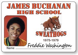 FREDDIE WASHINGTON Welcome Back Kotter Name Badge with magnet Fastener Halloween - £13.53 GBP