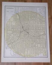 1896 Original Antique City Map Of Atlanta Georgia / New Orl EAN S Louisiana - £18.60 GBP
