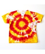 Sun Circular Sunshine Swirl Tie Dye Short Sleeve Tee T-Shirt Medium Red ... - £10.06 GBP