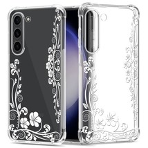 Floral Clear Case For Galaxy S23 5G For Women/Girls,Pretty Phone Cover For Samsu - £19.54 GBP